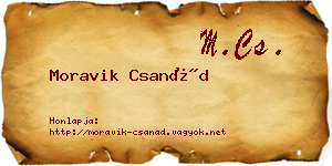 Moravik Csanád névjegykártya